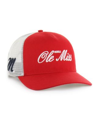 '47 Brand - Men's and Women's Red Ole Miss Rebels Contemporary Basics Foundation Trucker Hitch Adjustable Hat