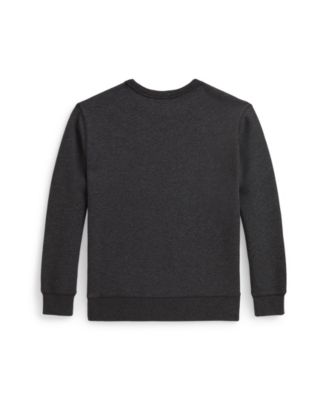 Big Boys Polo Bear Heathered Fleece Sweatshirt