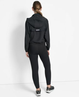 Women's Hooded Jacket with Logo Elastic Detail 