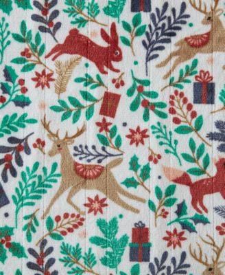 Heated Novelty Reversible Printed Electric Plush Throw, 50" x 60"