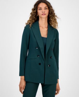 Bar III - Women's Faux Double-Breasted Boyfriend Jacket