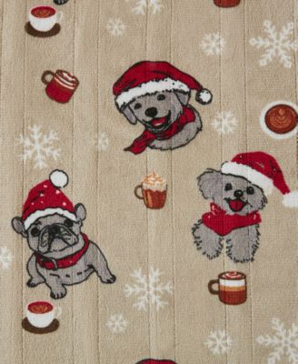 Heated Novelty Reversible Printed Electric Plush Throw, 50" x 60"