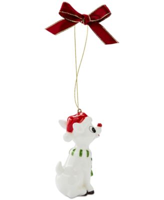 Christmas Tree Rudolph with Hat & Scarf Ornament