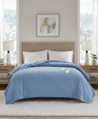 Heated Textured Fleece Blanket, King