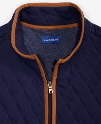 Men's Quilted Full-Zip Mock Neck Sweatshirt, Macy's Exclusive