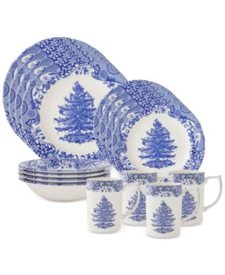 Spode - Blue Italian Christmas 16-Pc. Dinnerware Set, Service for 4