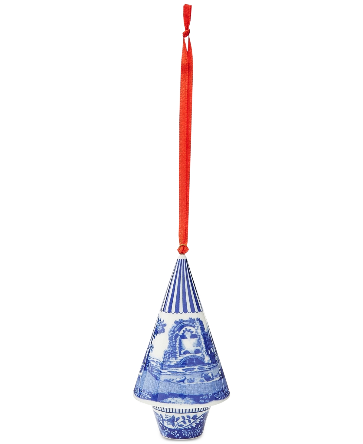 Spode Blue Italian Christmas Tree Ornament In Multi