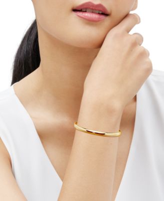 14k Gold Polished Hinge Bangle Bracelet 