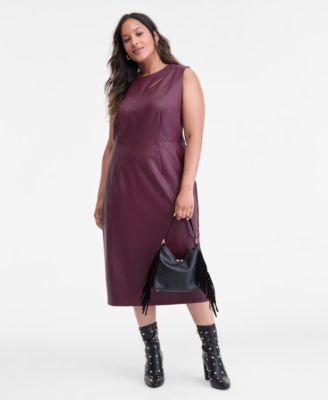 I.N.C. International Concepts - Plus Size Mixed-Media Dress