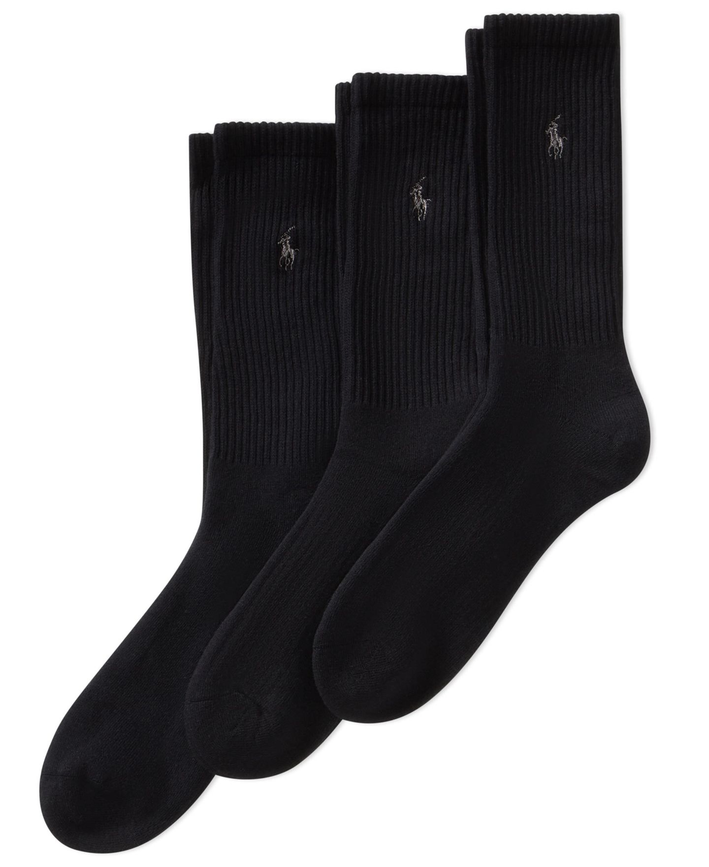 Носки для мужчин, 3 шт. — Polo Ralph Lauren, цвет: Чёрный — фото 1