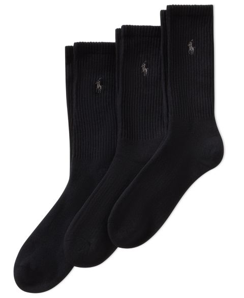 Носки для мужчин, 3 шт. — Polo Ralph Lauren, цвет: Чёрный
