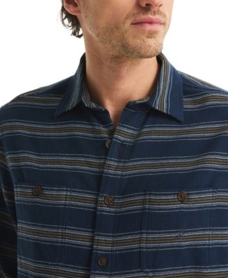 Men's Plaid Straight Collar Shirt