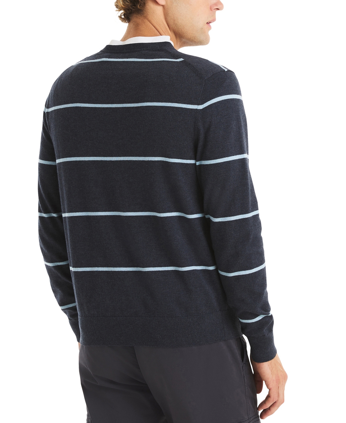 Nautica Men's Performance Striped Crewneck Sweater In Animal Print