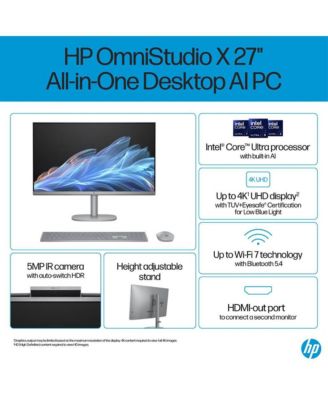 27" OmniStudio Touchscreen All-In-One Desktop - Intel Core U7-155H - Intel Arc Graphics - 16GB/1TB - Windows 11 Home - Meteor Silve