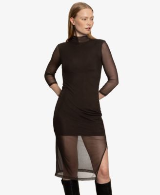 Women's Night Out Mock Neck Dress