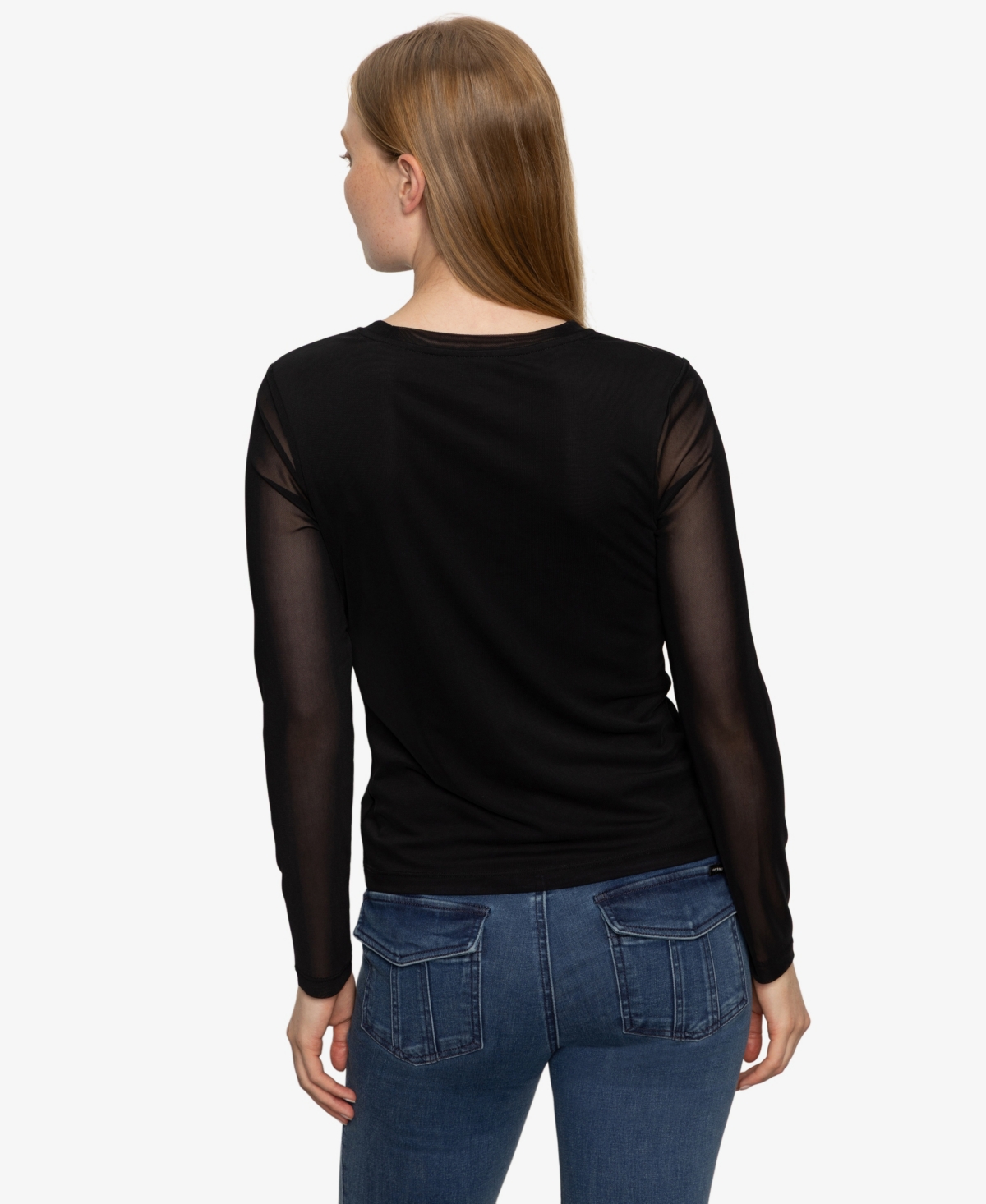 Sanctuary Women's Long Sleeve Perfect Mesh T-Shirt