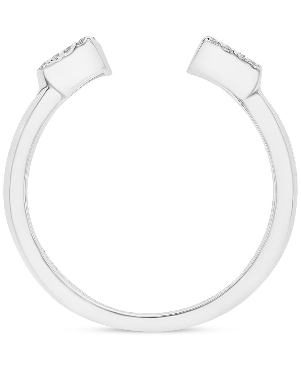 Wrapped Diamond Triangle Cluster Cuff Ring (1/6 Ct. T.w.) In 10k Gold Or 10k White Gold, Created For Macy's In Gold