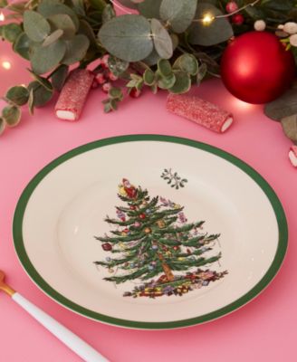 Christmas Tree Salad Plates, Set of 4