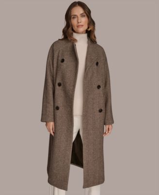 Women's Buttoned Maxi Wool-Blend Coat
