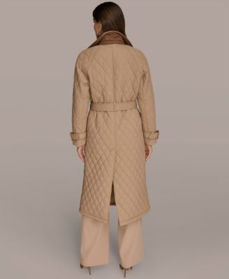 Women's Belted Maxi Quilted Coat