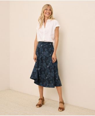Women's Fit & Flare Midi Skirt