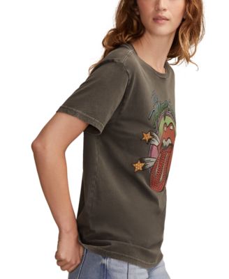 Women's Rolling Stones Star Lips Boyfriend T-Shirt