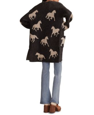 Women's Horse V-Neck Cardigan