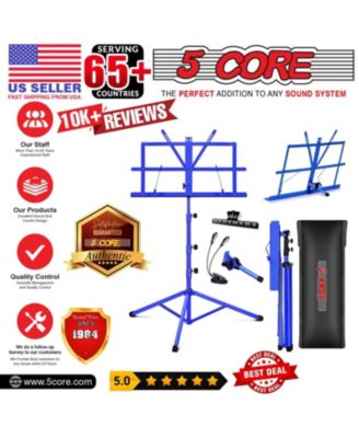 Music Stand Adjustable Desktop Book Stands Portable Sheet Holder All Metal Foldable Bookstand - MUS FLD 4S BLU WLGT