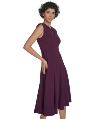 Women's V-Neck Sleeveless Midi Dress