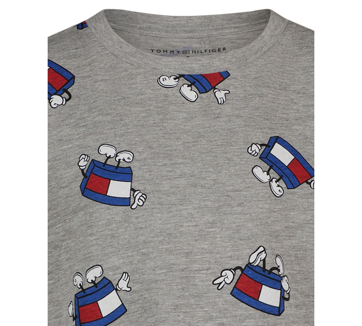 Tommy Hilfiger Toddler And Little Boys 2t-7 Mascot Allover Printed T-shirt In Gray