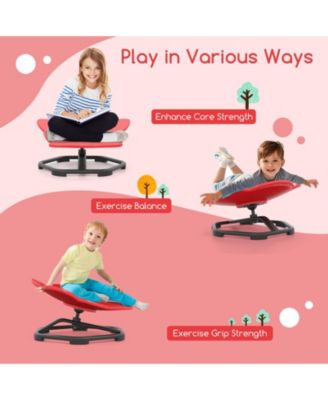 Kids Sensory Swivel Chair with Non-Slip Metal Base for Autistic Kids Indoor Outdoor