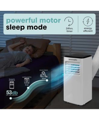 Single Duct Portable Air Conditioner and Heater - 8000 BTU Cooling Capacity (ASHRAE) (White and Black)