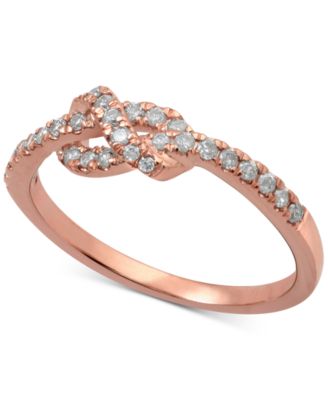 Diamond Knot Band (1/4 ct. t.w.) in 14k Rose, Yellow or White Gold
