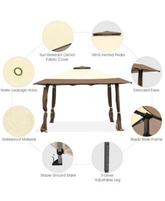 13'x13'  Gazebo Canopy Shelter Awning Tent Patio Garden Outdoor Companion