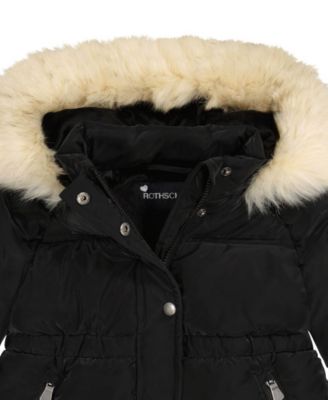 Toddler and Little Girls Velvet Touch Parka