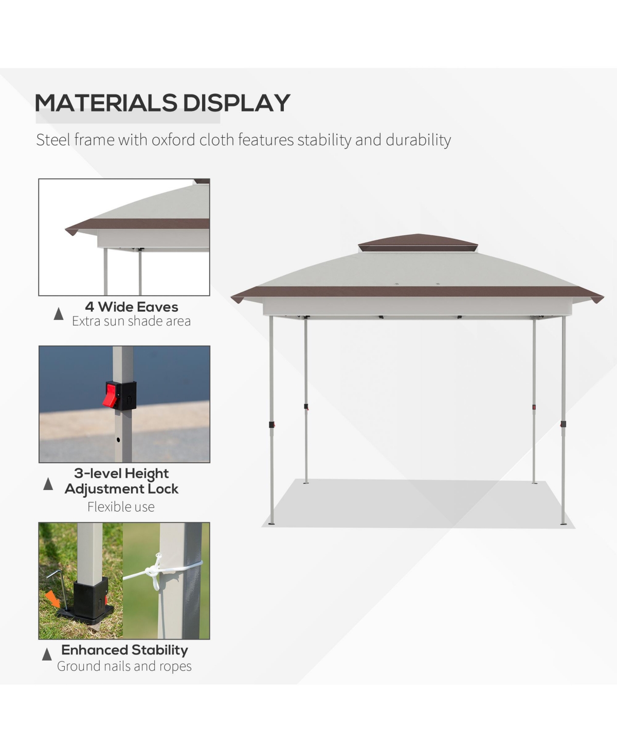 Outsunny 12' x Outdoor Pop-Up Tent Canopy W/ Mesh Sidewalls and Bag,