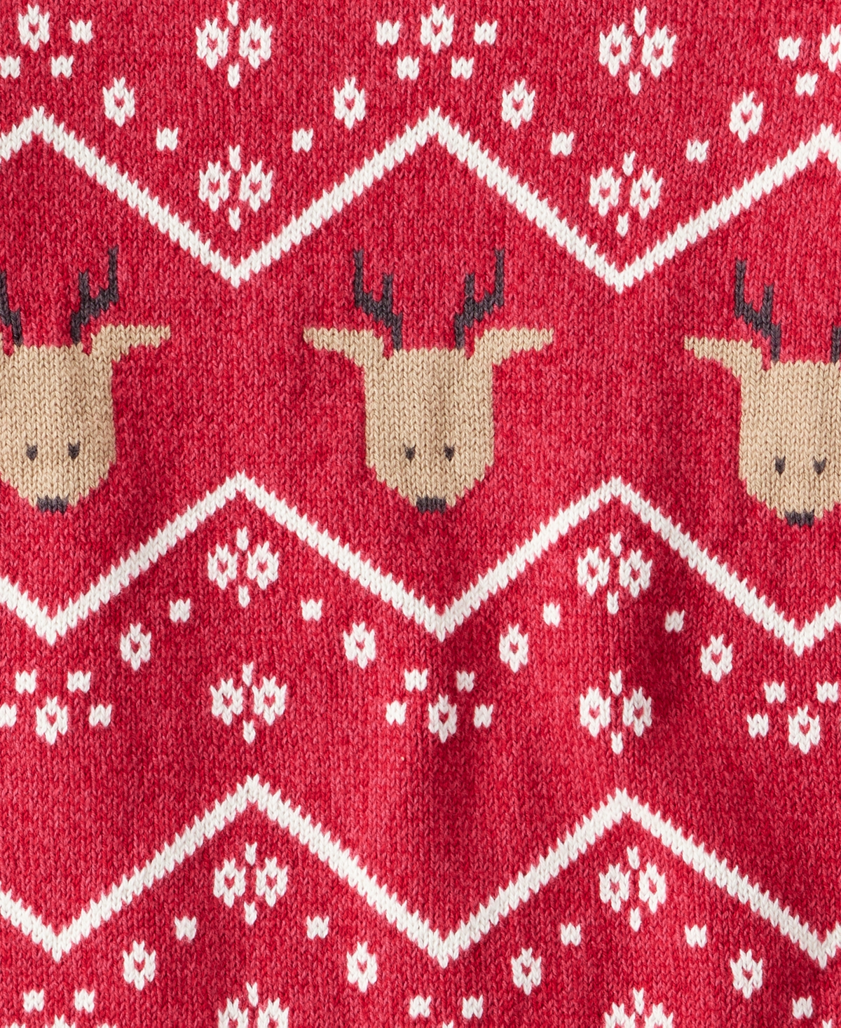 Carter's Toddler Boys Christmas Reindeer Fair Isle Long Sleeve Sweater In Red