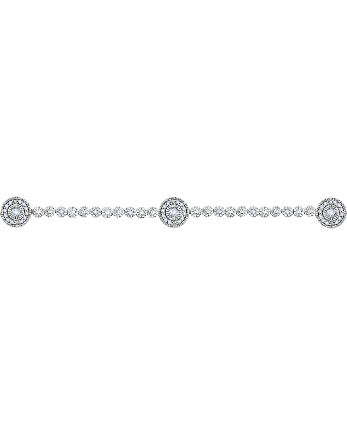 Macy's Diamond Circle Bracelet In Sterling Silver (1/2 Ct. T.w.) In Silver