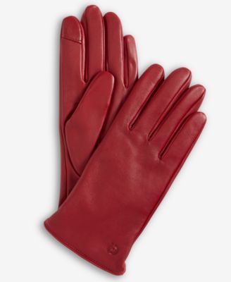 Leather Cashmere Blend Lined Basic Tech Tip Gloves