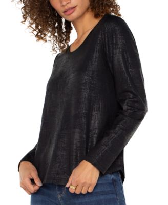 Petite Long Sleeve Knit Top