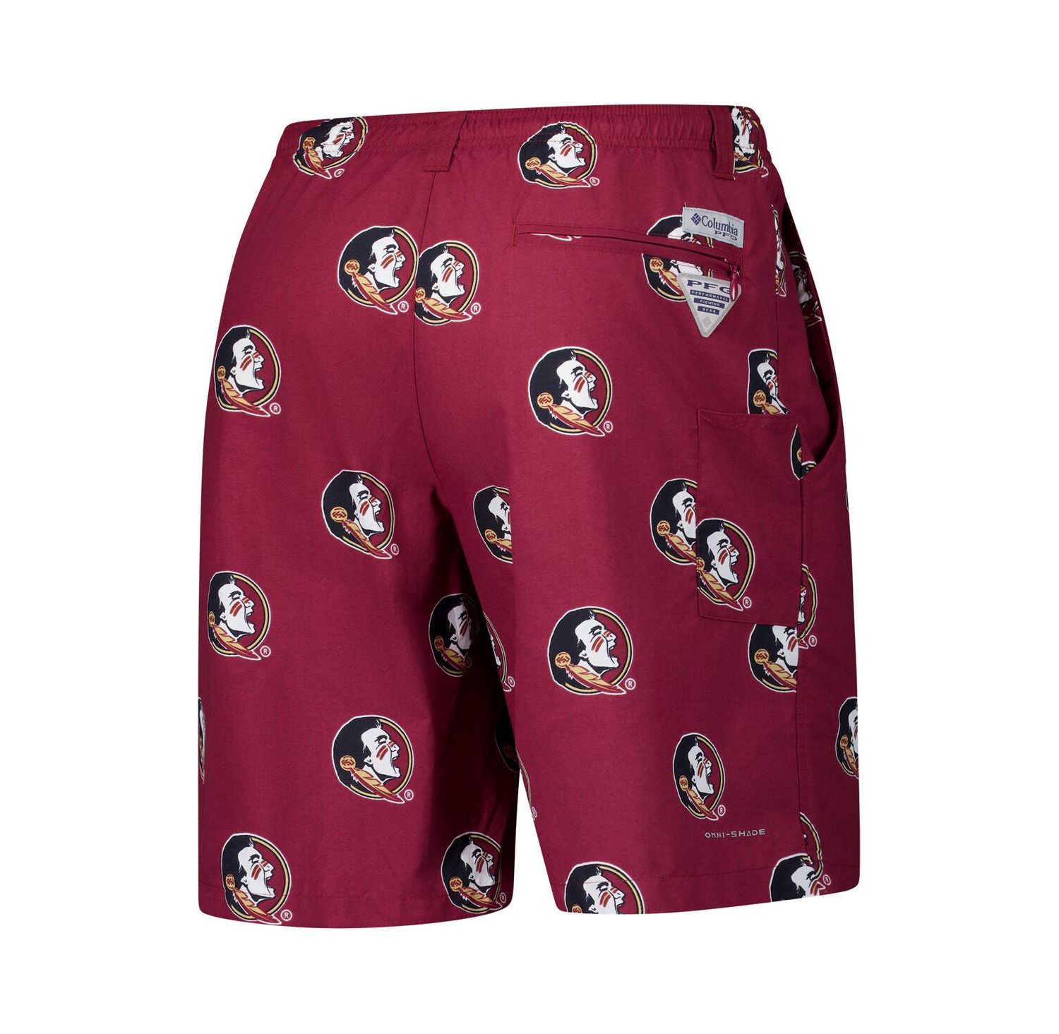 Men's Garnet Florida State Seminoles PFG Backcast III Omni-Shade Shorts