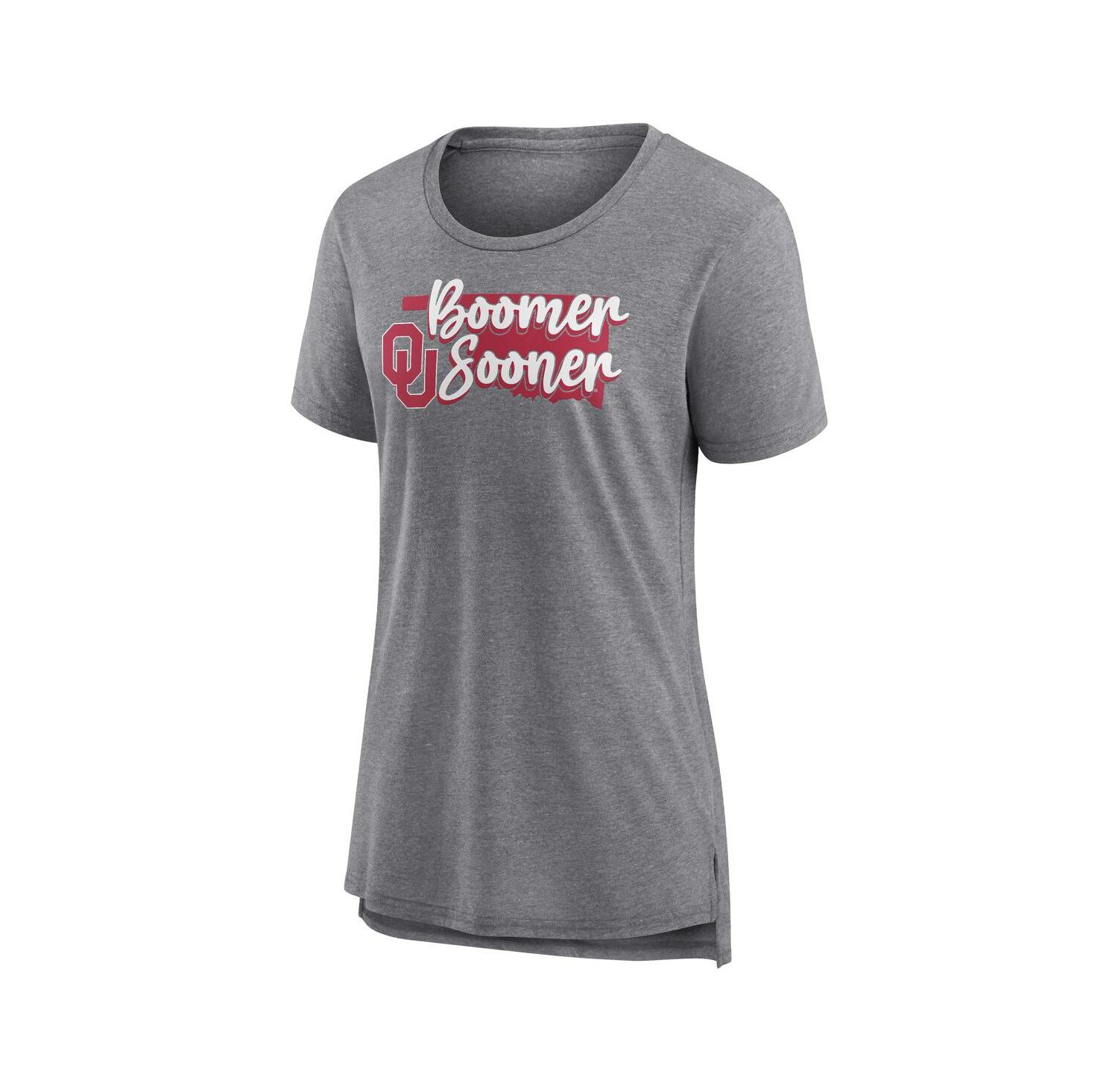 Women's Gray Oklahoma Sooners True Mascot Tri-Blend T-Shirt