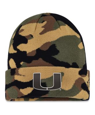 Top of the World - Men's Camo Miami Hurricanes OHT Military Appreciation Boondocks Cuffed Knit Hat