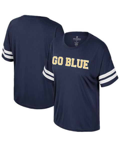 Женская футболка Colosseum Navy Michigan Wolverines Treasure Oversized Sequin