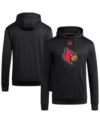 adidas - Men's Black Louisville Cardinals Locker Logo Fleece Pullover Hoodie