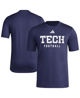 adidas - Men's Navy Georgia Tech Yellow Jackets Locker Practice Football Pre-Game T-Shirt