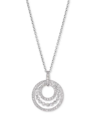 Le Vian - Vanilla Diamond Triple Circle 18" Pendant Necklace (3/4 ct. t.w.) in Platinum