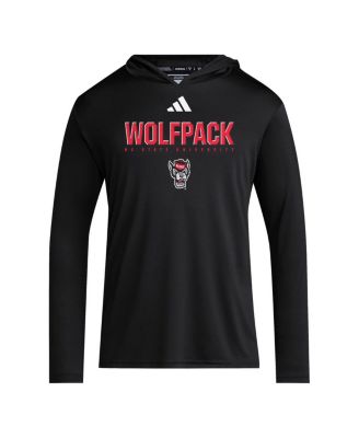 Men's Black NC State Wolfpack 2025 Sideline Training Long Sleeve Hooded T-Shirt