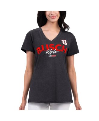 G-III 4Her by Carl Banks - Women's Black Kyle Busch Key Move V-Neck T-Shirt