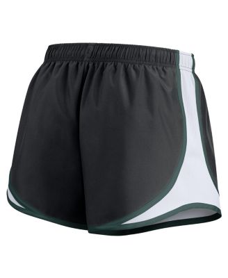 Women's Black Michigan State Spartans Spring Break Tempo Performance Shorts
